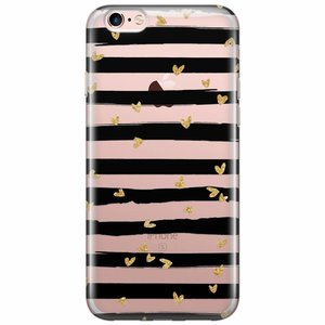 Casimoda iPhone 6/6s transparant hoesje - hart streepjes