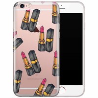 Casimoda iPhone 6/6s transparant hoesje - Lips & stars