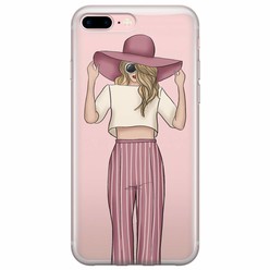 Casimoda iPhone 8 Plus/7 Plus transparant hoesje - Summer girl