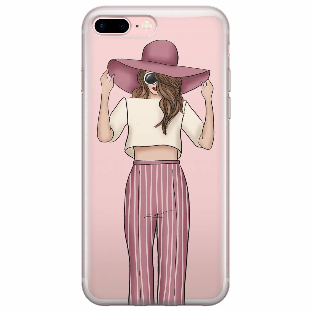 iPhone 8 Plus/7 Plus transparant hoesje - Summer girl