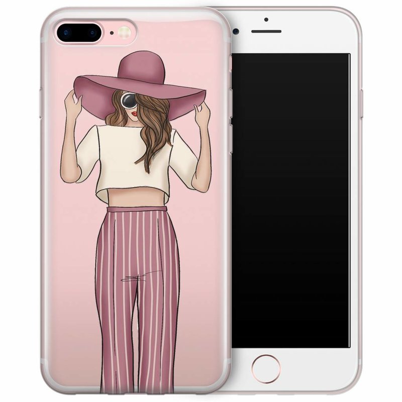 Casimoda iPhone 8 Plus/7 Plus transparant hoesje - Summer girl