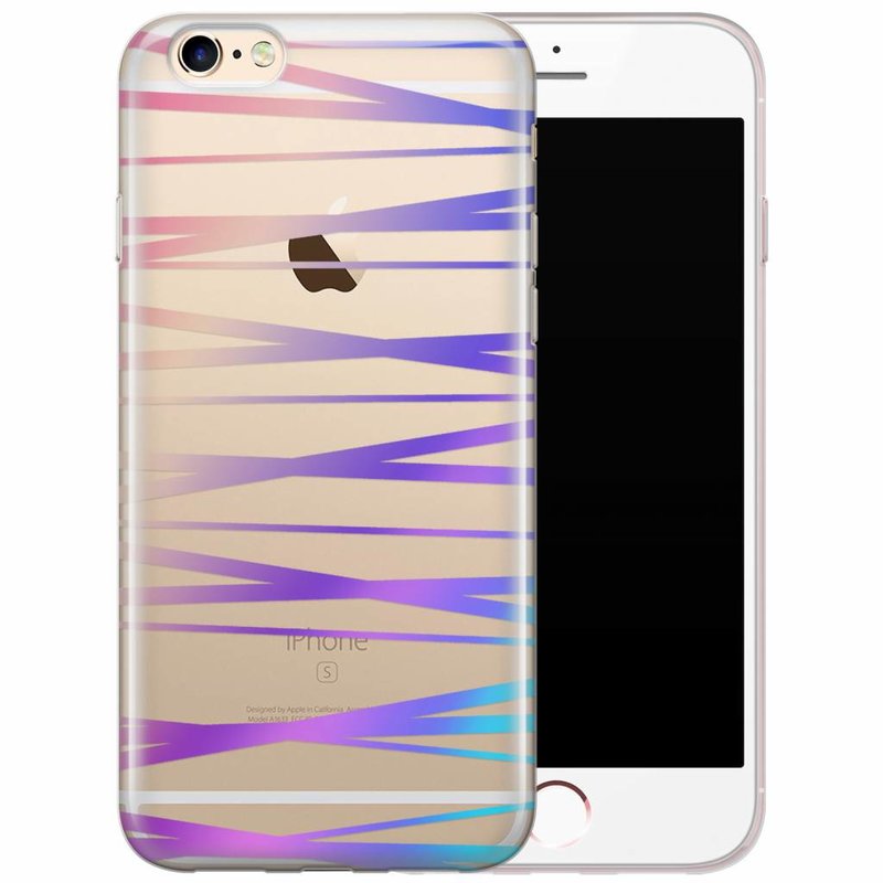 Casimoda iPhone 6/6s siliconen hoesje - Hologram lines