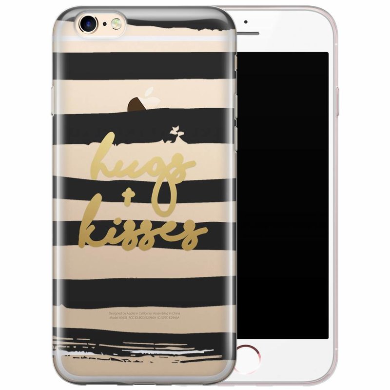 Casimoda iPhone 6/6s transparant hoesje - Hugs & kisses