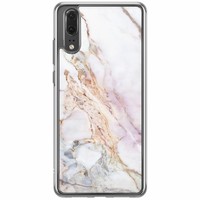 Casimoda Huawei P20 siliconen hoesje - Parelmoer marmer