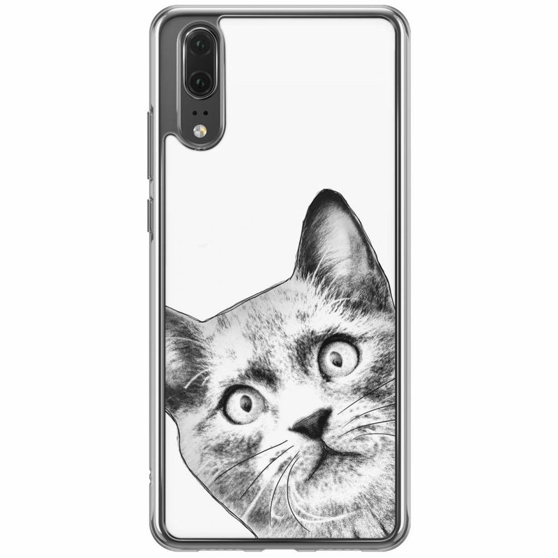 Casimoda Huawei P20 siliconen hoesje - Kiekeboe kat