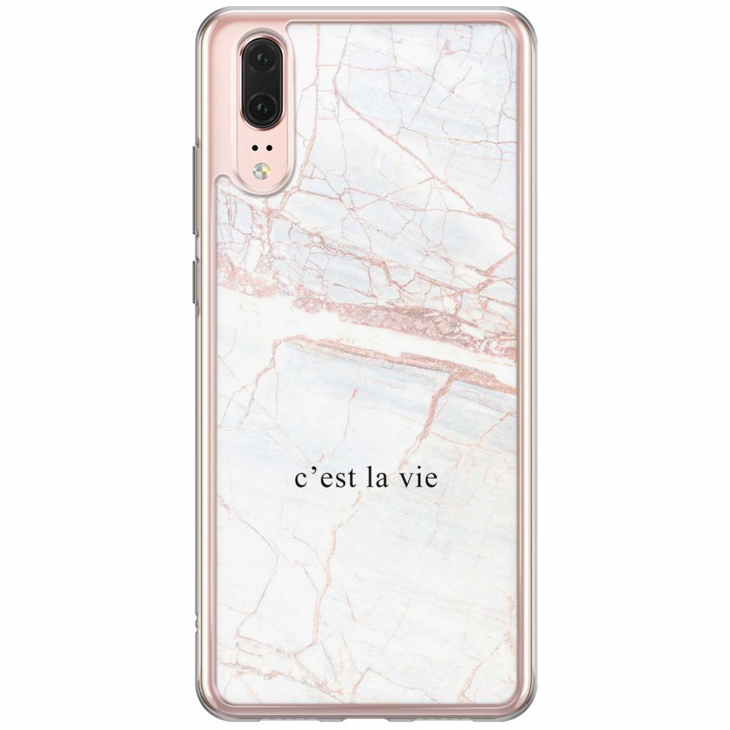 Huawei P20 siliconen hoesje - C&apos;est la vie