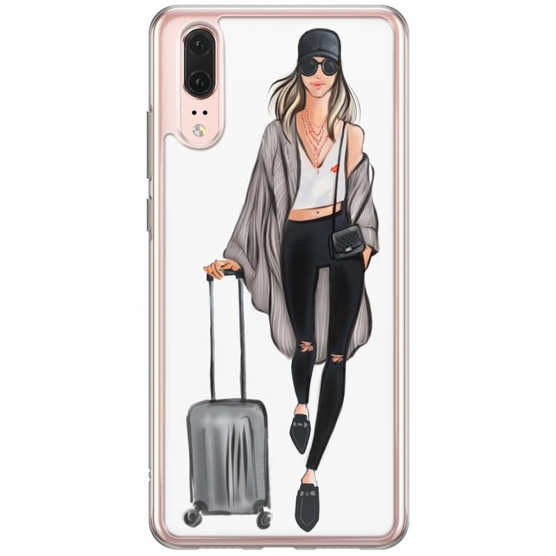 Casimoda Huawei P20 siliconen hoesje - Travel girl