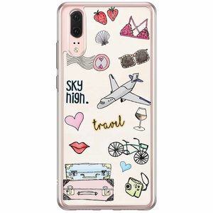 Casimoda Huawei P20 siliconen hoesje - Let's travel