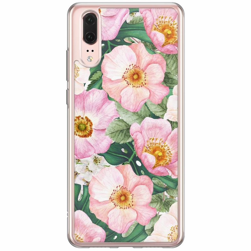 Casimoda Huawei P20 siliconen hoesje - Spring floral