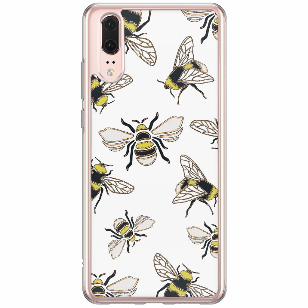 Huawei P20 siliconen hoesje - Queen bee