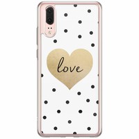 Casimoda Huawei P20 siliconen hoesje - Love dots