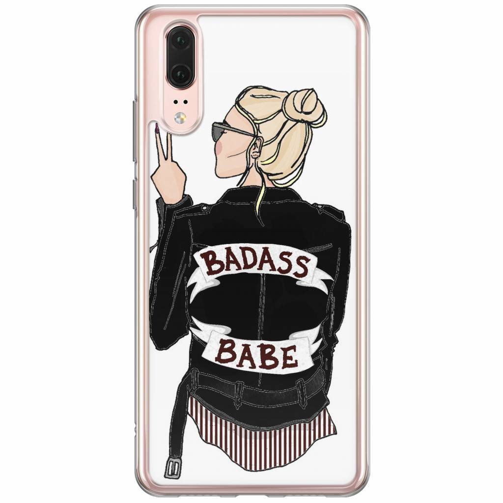 Huawei P20 siliconen hoesje - Badass babe