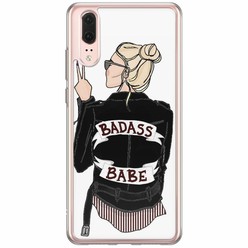 Casimoda Huawei P20 siliconen hoesje - Badass babe