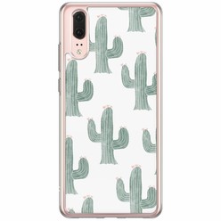 Casimoda Huawei P20 siliconen hoesje - Cactus print