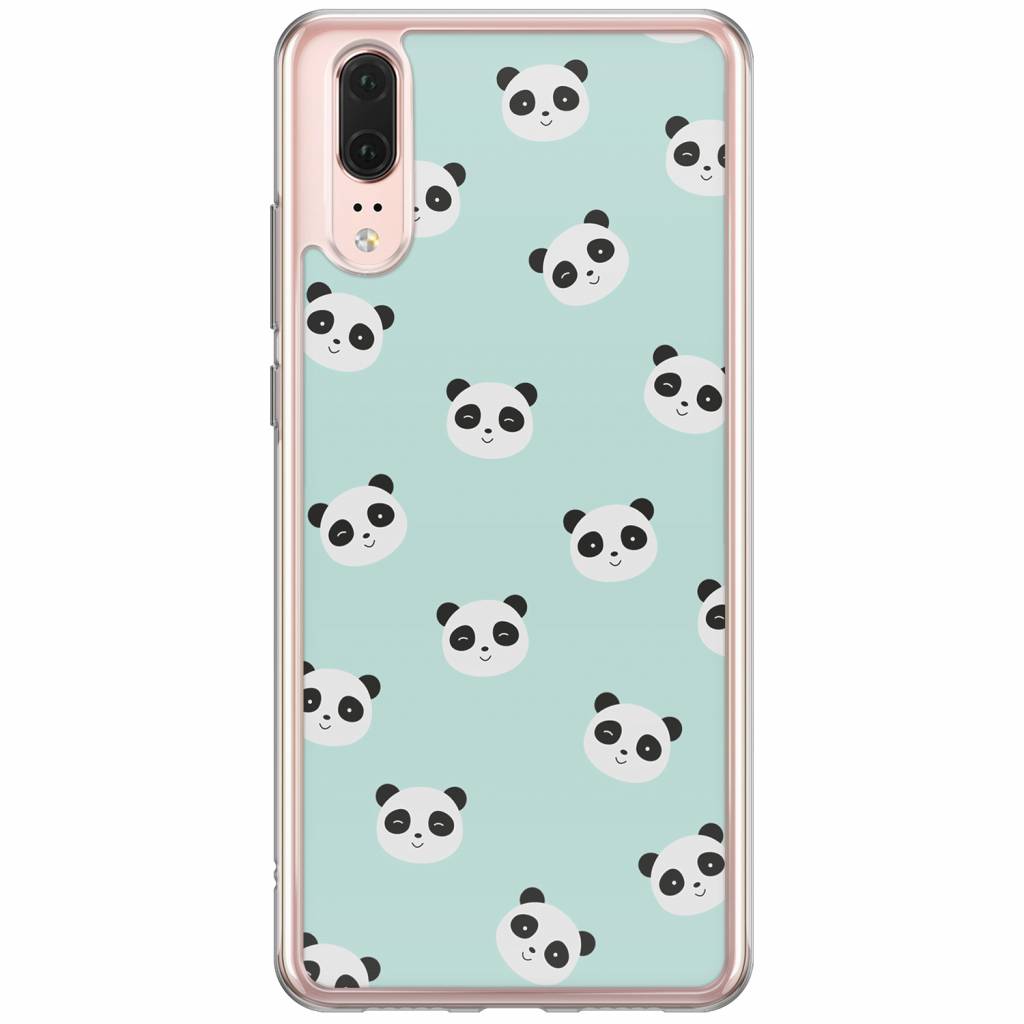 Huawei P20 siliconen hoesje Panda print