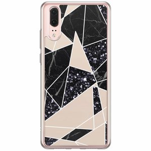 Casimoda Huawei P20 siliconen hoesje - Abstract painted