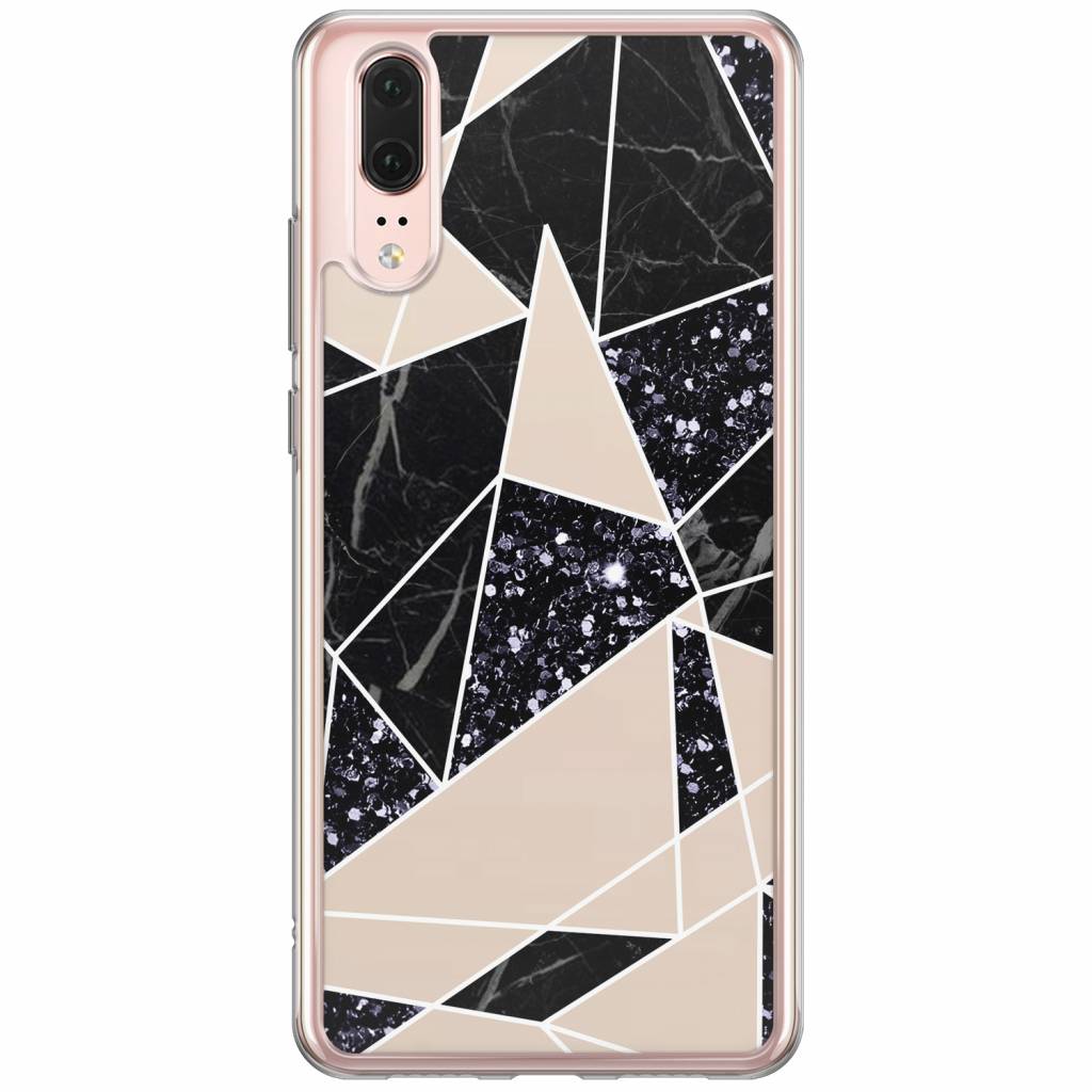 Huawei P20 siliconen hoesje Abstract painted