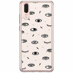 Casimoda Huawei P20 siliconen hoesje - Eyes on you