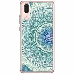 Casimoda Huawei P20 siliconen hoesje - Mandala blauw