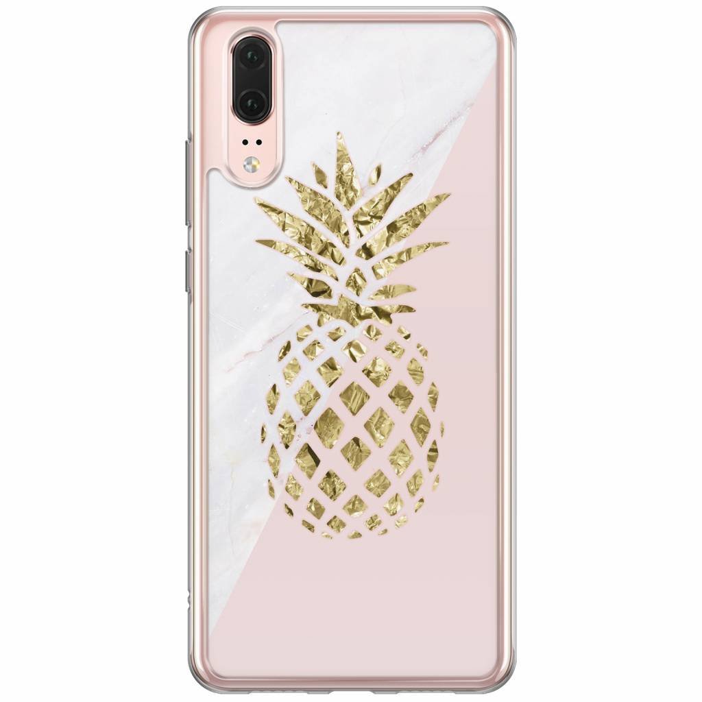 Huawei P20 siliconen hoesje - Ananas