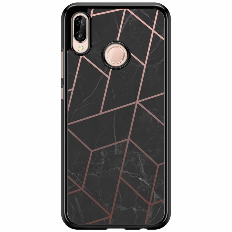 Casimoda Huawei P20 Lite hoesje - Marble grid