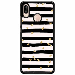 Casimoda Huawei P20 Lite hoesje - Hart streepjes