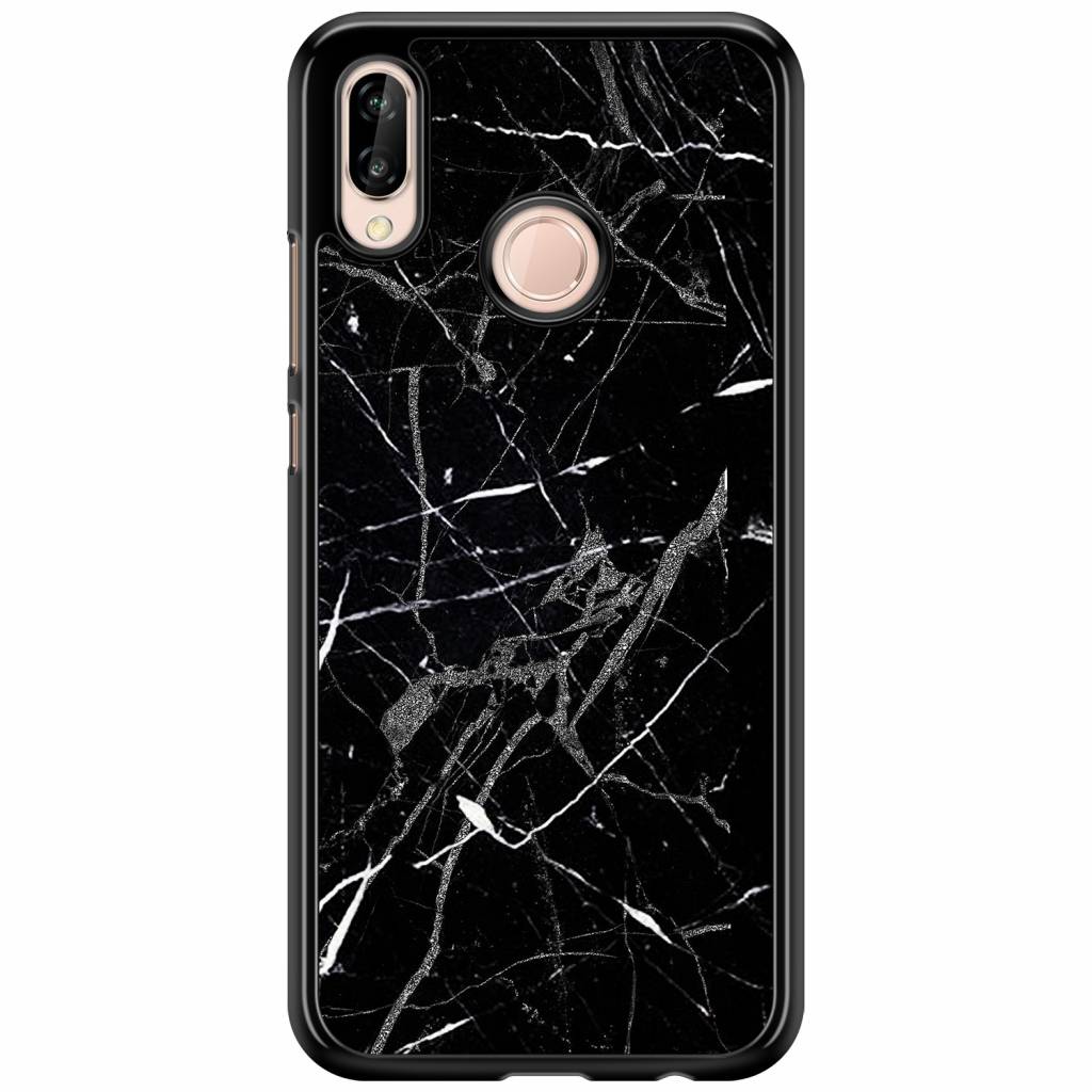Huawei P20 Lite hoesje - Marmer zwart