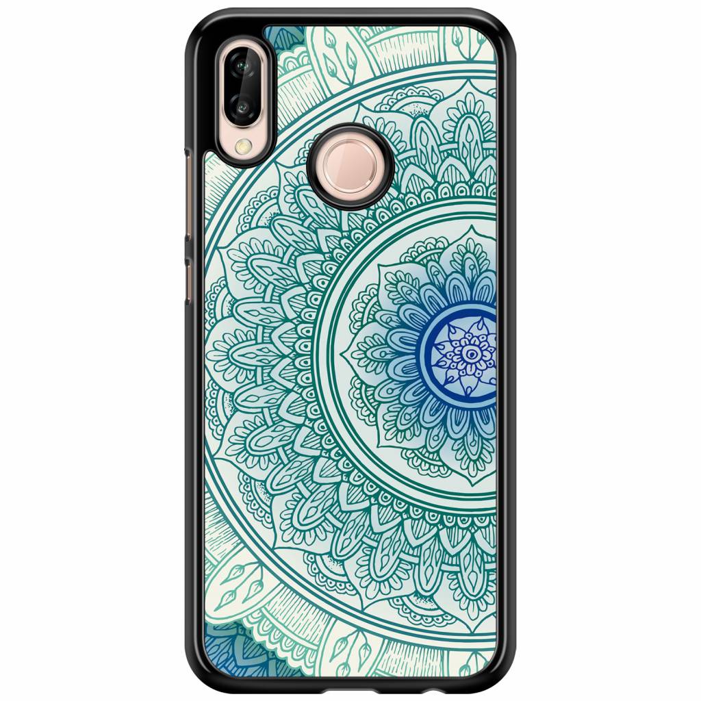 Huawei P20 Lite hoesje - Mandala blauw