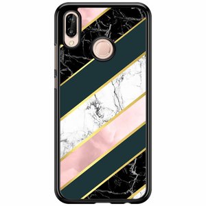 Casimoda Huawei P20 Lite hoesje - Marble stripes