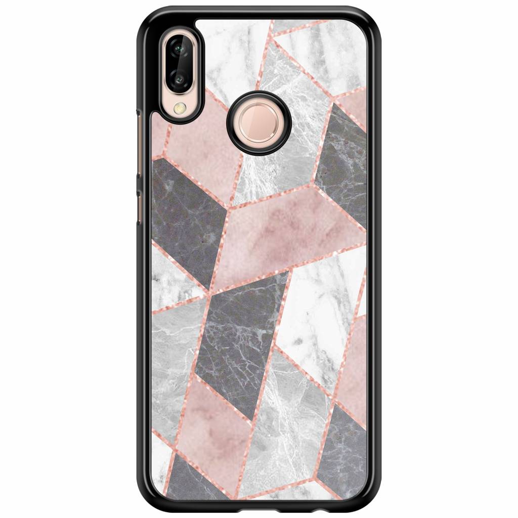 Huawei P20 Lite hoesje Stone grid