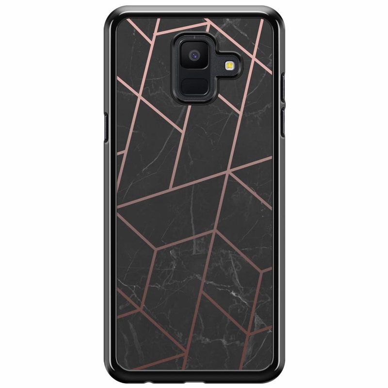 Samsung Galaxy A6 2018  hoesje - Marble grid