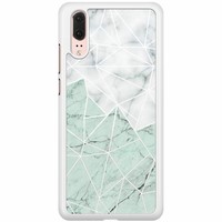 Casimoda Huawei P20 hoesje - Marmer mint mix