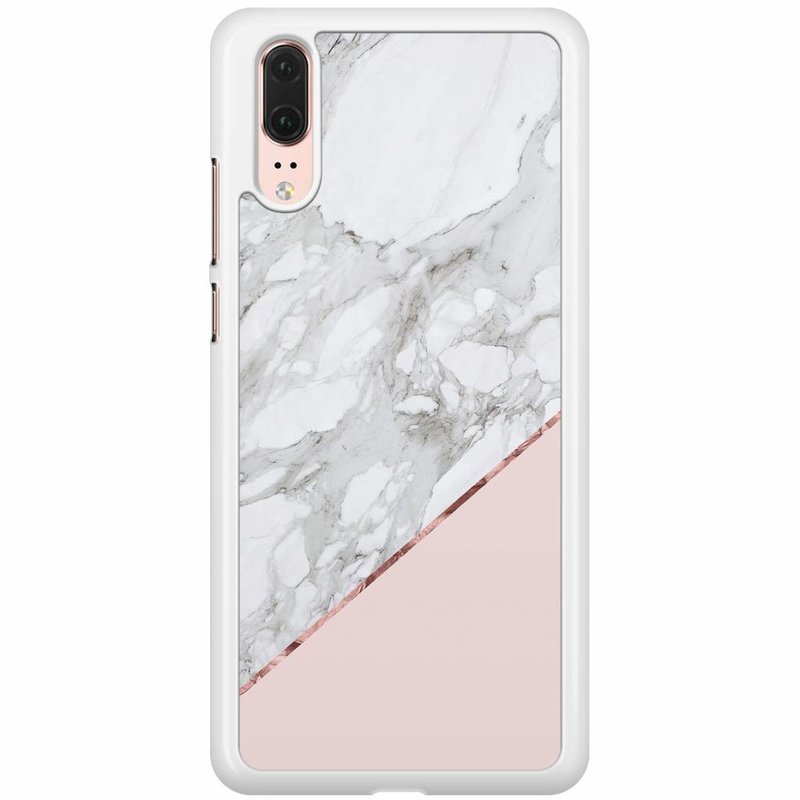 Casimoda Huawei P20 hoesje - Marmer roze