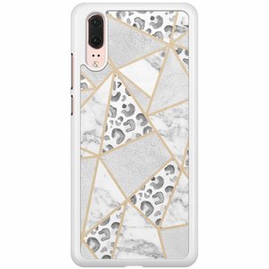 Casimoda Huawei P20 hoesje - Stone & leopard print