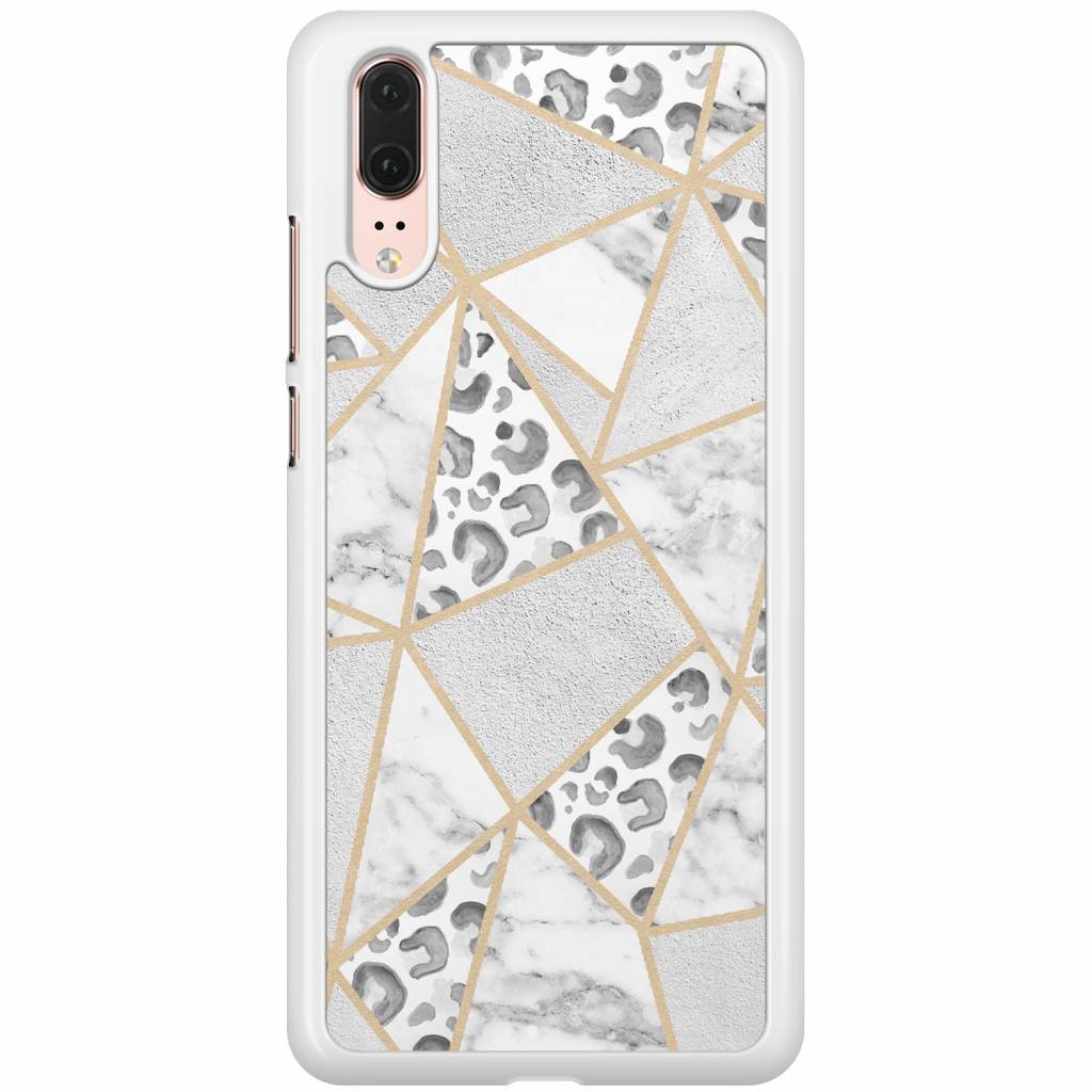 Huawei P20 hoesje Stone leopard print