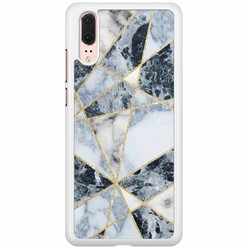 Casimoda Huawei P20 hoesje - Marmer blauw