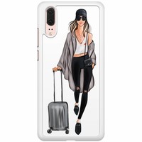 Casimoda Huawei P20 hoesje - Travel girl