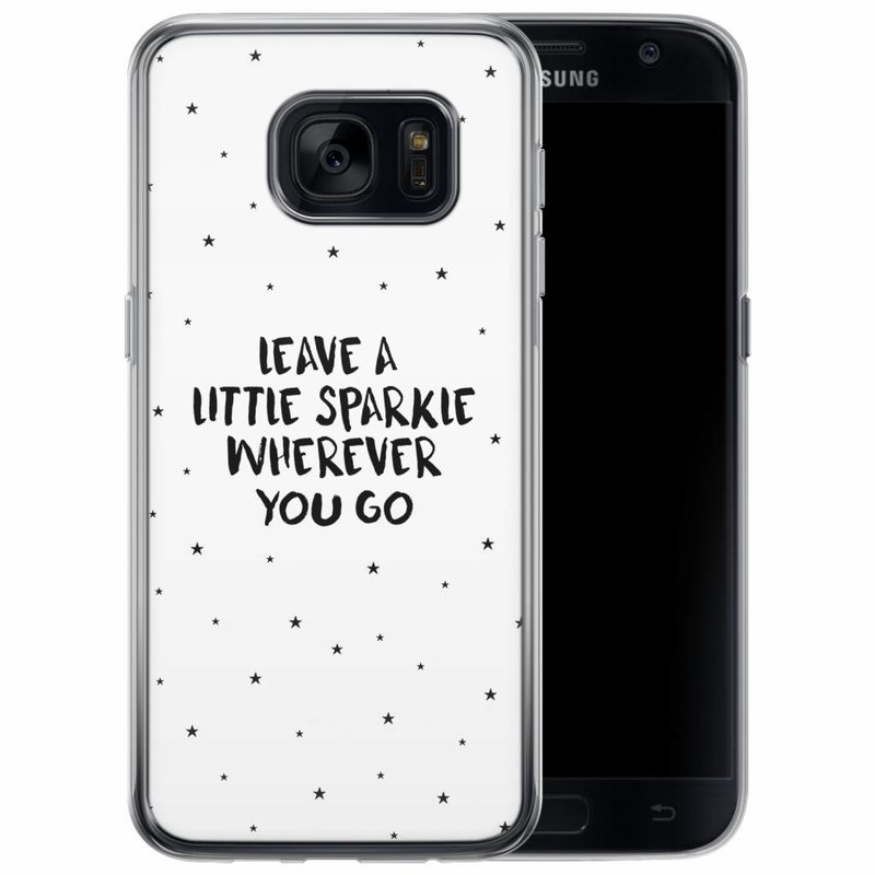 Casimoda Samsung Galaxy S7 siliconen hoesje - Leave a little sparkle