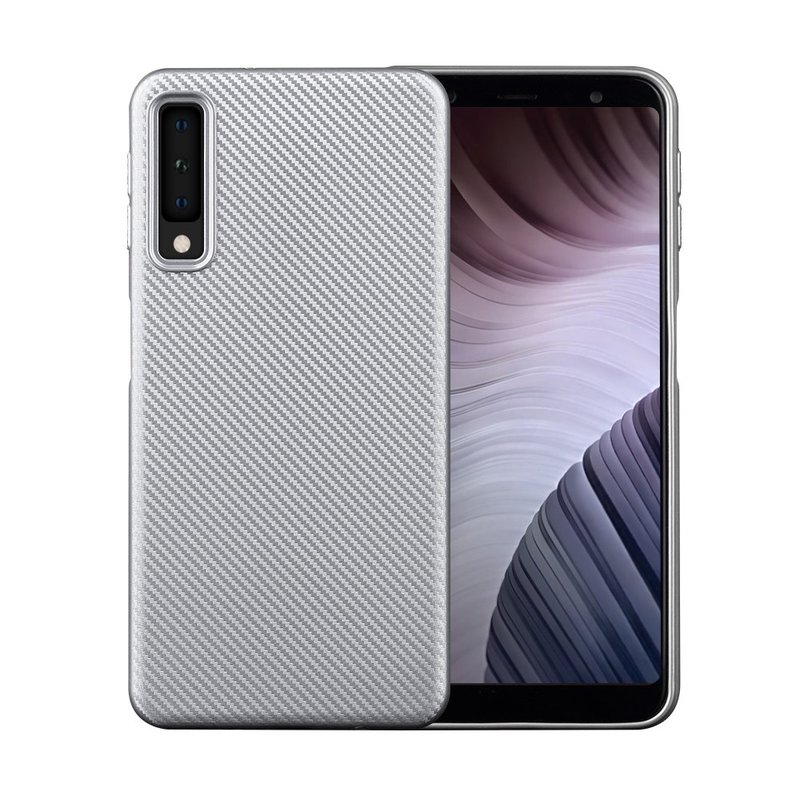 Casimoda Carbon zilver TPU hoesje