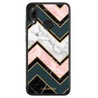 Casimoda Huawei P Smart 2019 hoesje - Marmer triangles