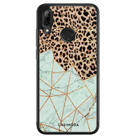 Casimoda Huawei P Smart 2019 hoesje - Luipaard marmer mint