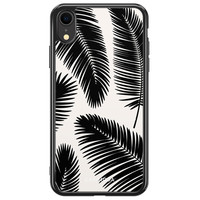 Casimoda iPhone XR siliconen hoesje - Palm leaves silhouette