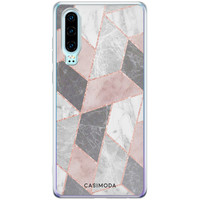 Casimoda Huawei P30 siliconen telefoonhoesje - Stone grid