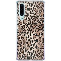 Casimoda Huawei P30 siliconen hoesje - Golden wildcat