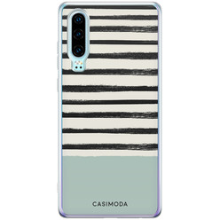 Casimoda Huawei P30 siliconen hoesje - Stripes on stripes