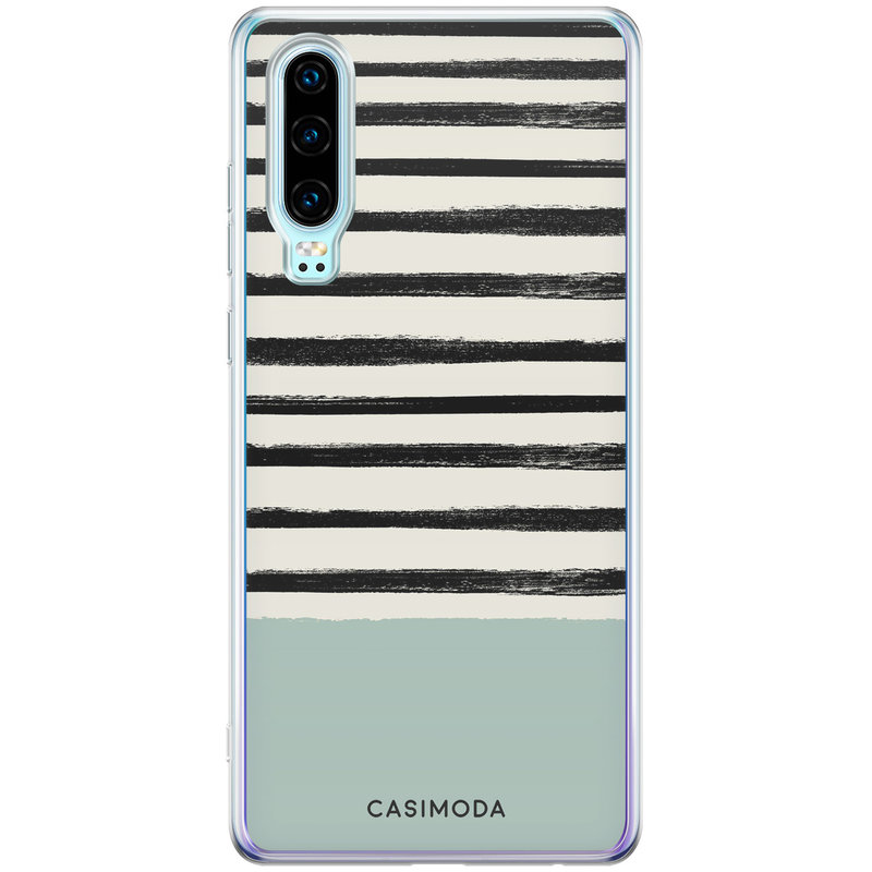 Casimoda Huawei P30 siliconen hoesje - Stripes on stripes