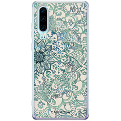 Casimoda Huawei P30 siliconen hoesje - Mandala blauw