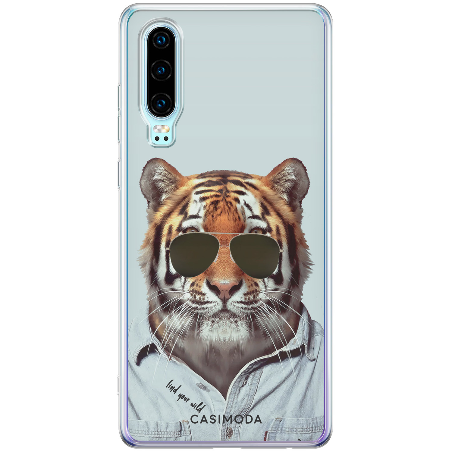 Huawei P30 siliconen hoesje - Tijger wild