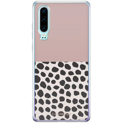 Casimoda Huawei P30 siliconen hoesje - Pink dots