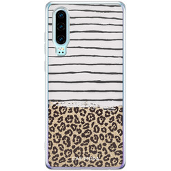 Casimoda Huawei P30 siliconen hoesje - Leopard lines